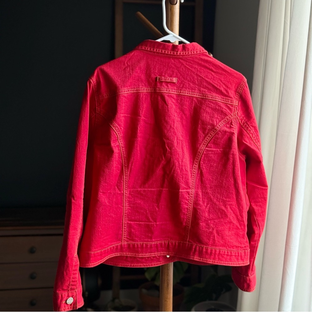 Cabi Red Denim Jacket - image 2